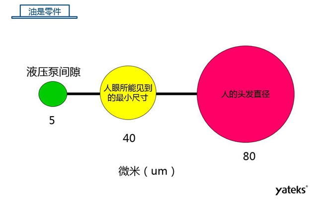 如圖所示是機械設備液壓泵間隙、人眼所能見到的最小尺寸、人的頭發直徑三者之間的對比圖