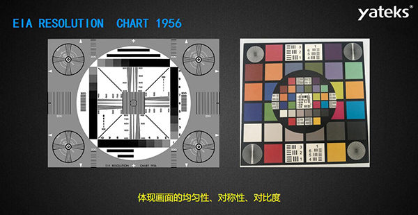 EIA RESOLUTION  CHART 1956 體現(xiàn)畫面的均勻性、對(duì)稱性、對(duì)比度